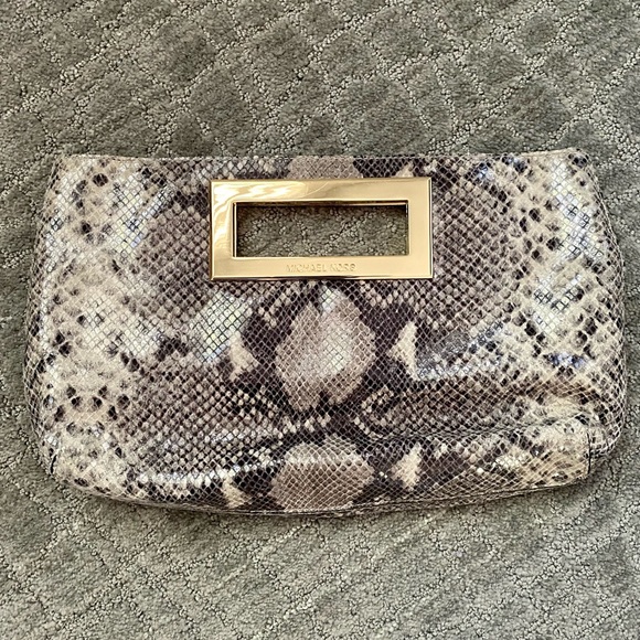 Michael Kors Snakeskin Clutch - Picture 2 of 4